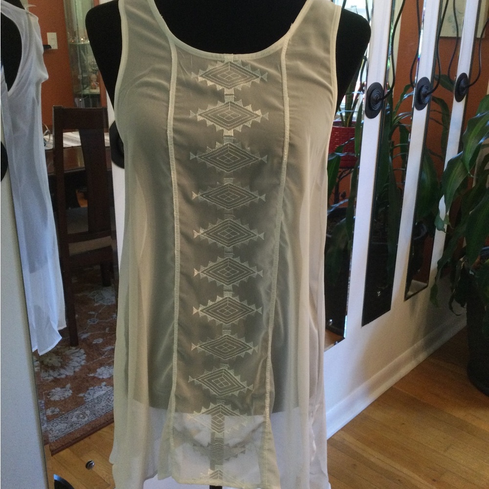 White Shear Top NWT size P/S